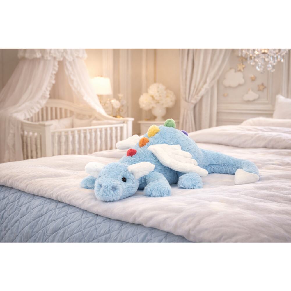 Jellycat Sky Dragon Plush LARGE NWT Blue Dragon Stuffed Animal Gift HTF